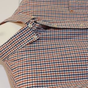 Izod Button Down Long Sleeve Shirt, XXL, Red, White, and Blue